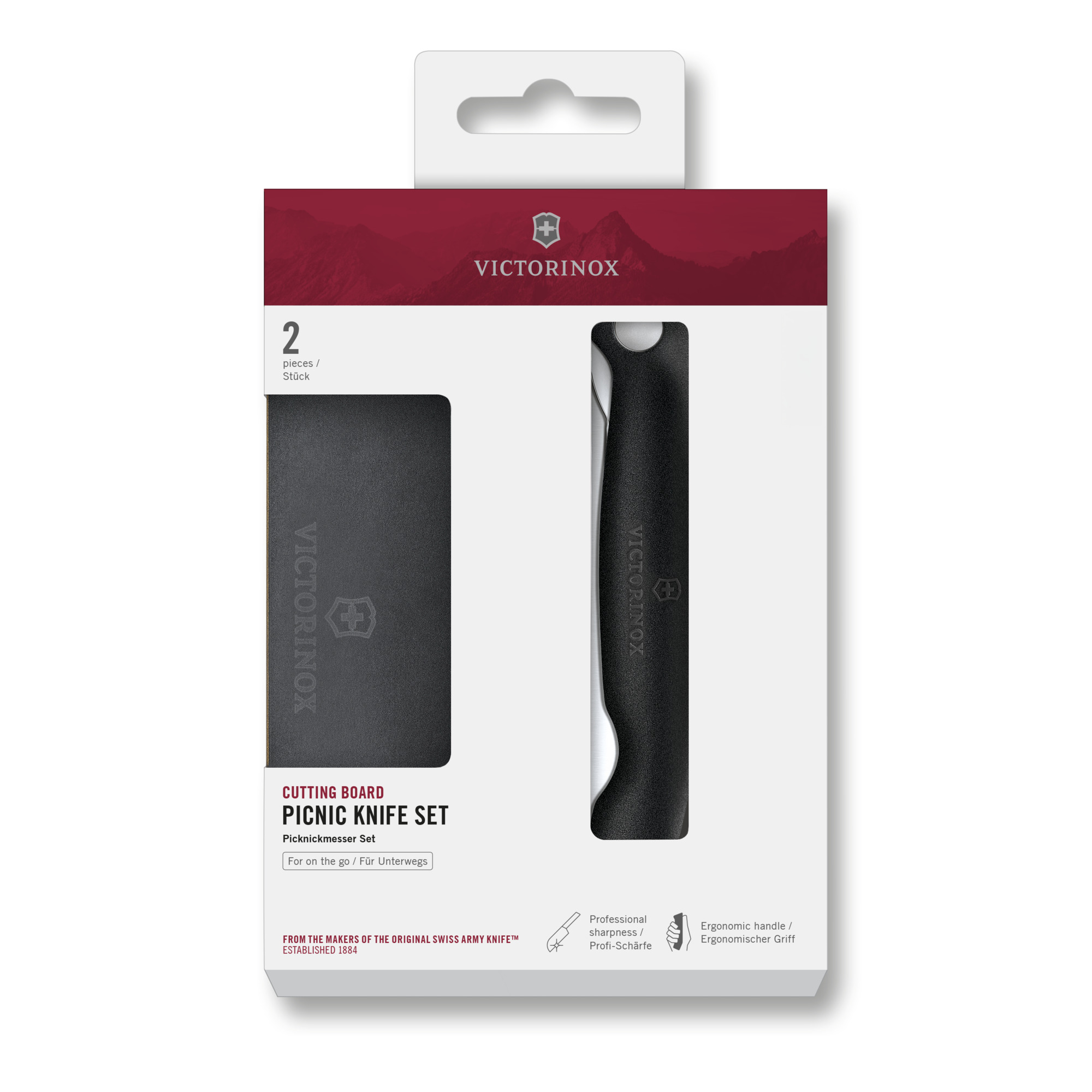 Victorinox Swiss Classic Picknickmesser mit Schneidebrett, schwarz