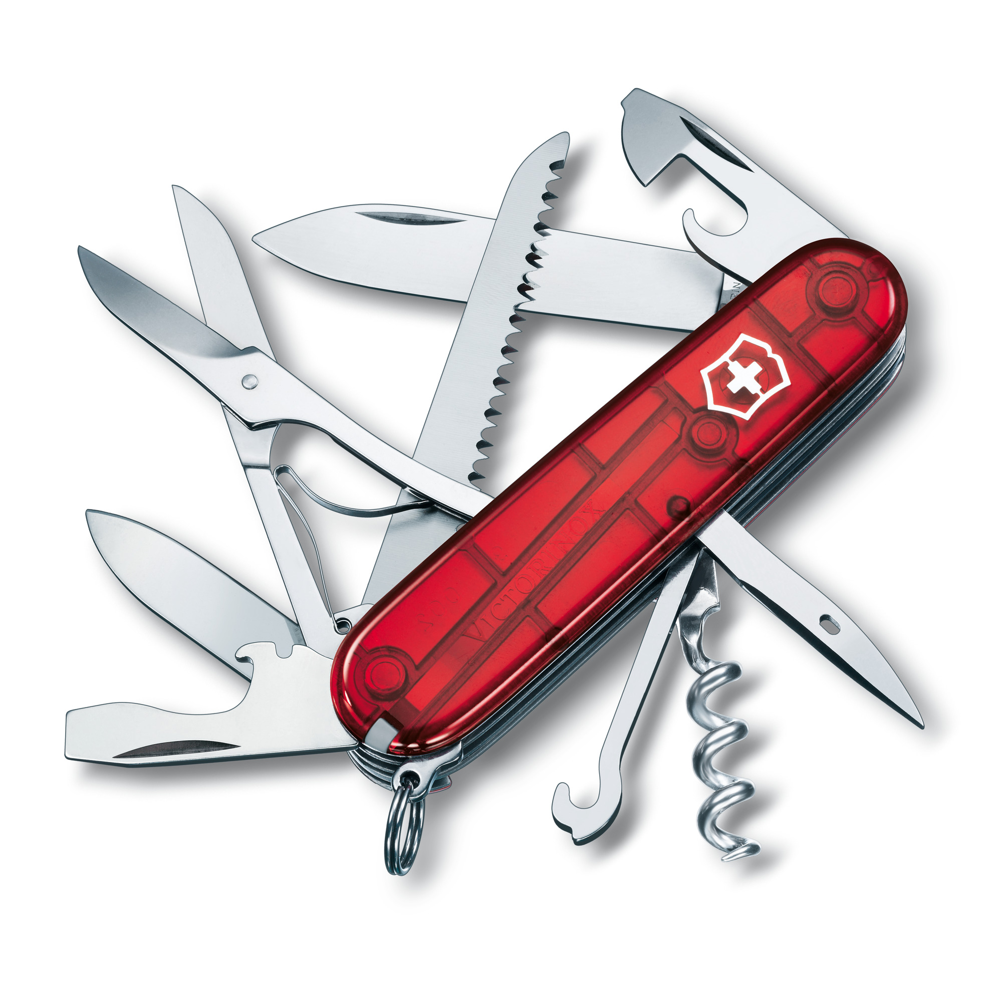 Victorinox Huntsman rot transparent