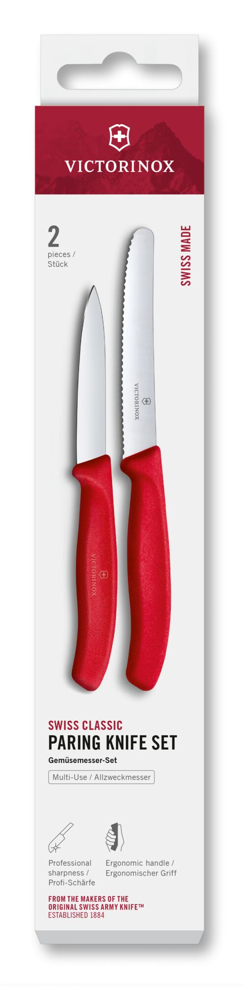 Victorinox Swiss Classic Gemüsemesser-Set, rot