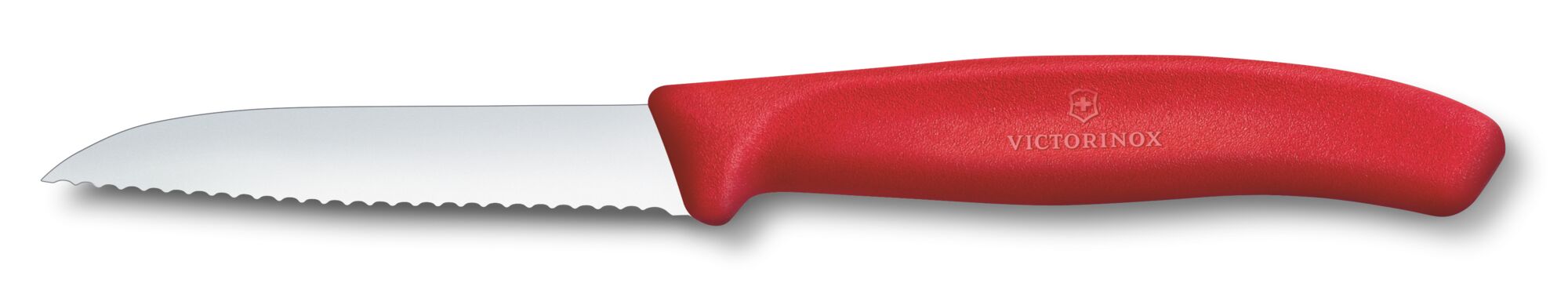 Victorinox Swiss Classic Gemüsemesser Wellenschliff 8cm, rot