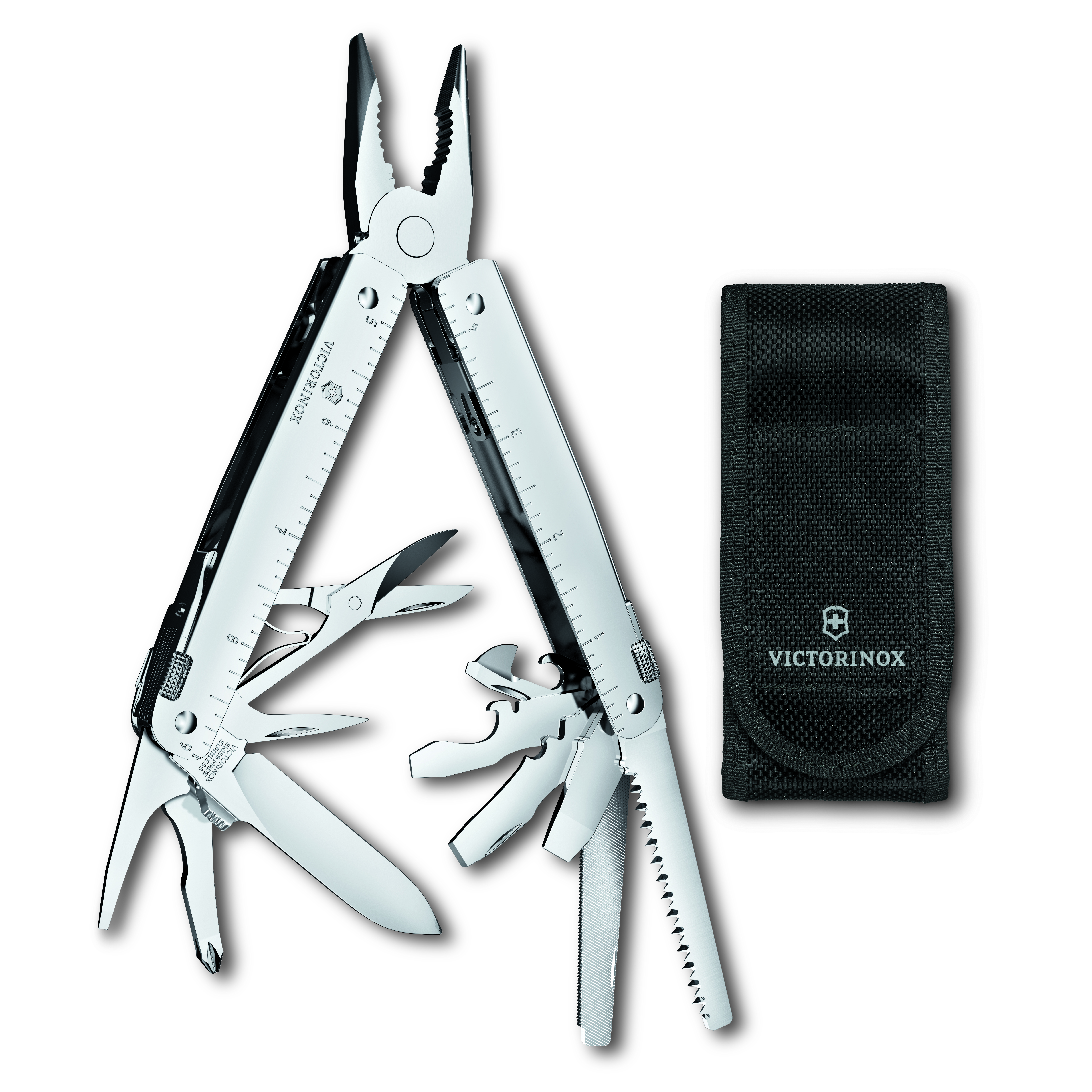 Victorinox Swiss Tool MX, silver in Nylon-Gürteletui